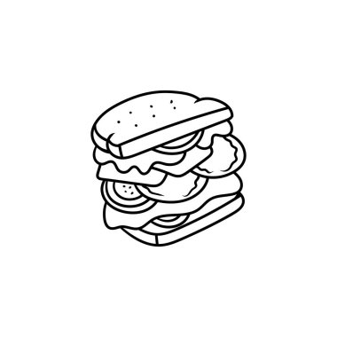 bölünmüş sandviç çizim çizimi resim çizimi klasik klasik klasik tasarım illüstrasyonu