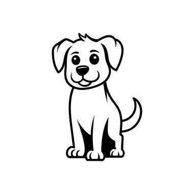 Eğlenceli köpek çizgi filmi çizimi resim çizimi klasik klasik klasik tasarım çizimi