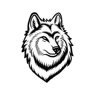 kurt başı logosu renk çizimi sanat stili çizimi klasik klasik klasik tasarım illüstrasyonu