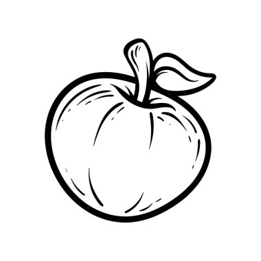 Elma meyvesi izole çizim çizimi sanat tarzı klasik klasik klasik tasarım çizimi çizimi