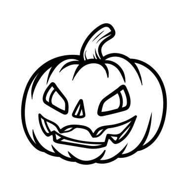 Korkunç balkabağı cadılar bayramı soyutlanmış resim çizimi klasik klasik tasarım çizimi çizimi