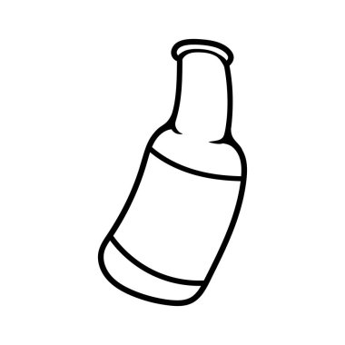 boş bira şişesi izole edilmiş resim çizimi klasik klasik klasik tasarım illüstrasyonu