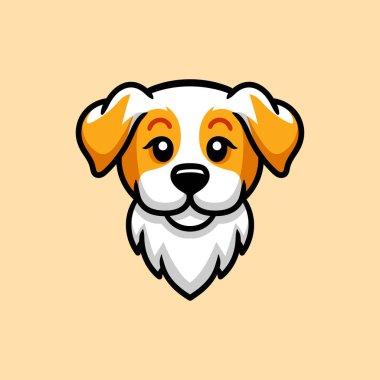 Eğlenceli köpek kafası logosu karakteri izole edilmiş çizim çizimi çizimi klasik klasik tasarım çizimi çizimi