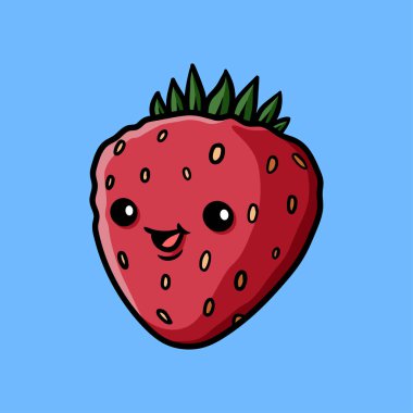 Çilek karakterinin eğlenceli çizgi filmi izole edilmiş çizim çizimi klasik klasik klasik tasarım çizimi çizimi