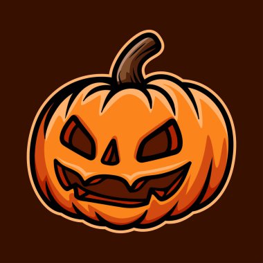 balkabağı cadılar bayramı karikatürü izole edilmiş renkli çizim çizimi sanat tasarımı illüstrasyonu