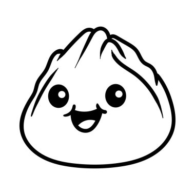 Köfteli Çin yemeğinin eğlenceli çizgi film karakteri izole edilmiş çizim çizimi tarzı klasik klasik tasarım çizimi çizimi