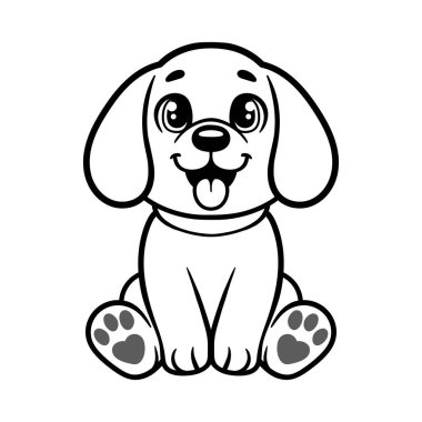 Komik, sevimli köpek bakıcılığı karakteri izole edilmiş çizim sanatı tarzı klasik klasik klasik tasarım çizimi çizimi