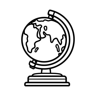 Dünya karikatürü izole edilmiş çizim biçimi çizimi klasik klasik klasik tasarım illüstrasyonunu göster
