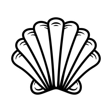 Basit deniz kabuğu çizgi film karakteri izole çizim biçimi çizimi klasik klasik klasik tasarım illüstrasyonu