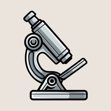 mikroskop renkli karikatür izole çizim biçimi klasik klasik klasik tasarım illüstrasyonu