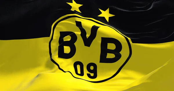ドルトムント Ger 2022年9月 ボルシアの旗ドルトムントが風に揺れる ボルシア ドルトムント Borsia Dortmund ドイツのプロスポーツクラブ — ストック写真