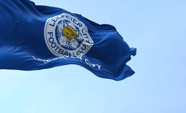 Leicester Oktober 2022 Vlag Van Leicester City Football Club Wapperend — Stockfoto