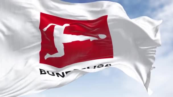 Мюнхен Германия Ноя 2022 Надвигается Закрытие Флага Бундеслиги Бундеслига Немецкая — стоковое видео