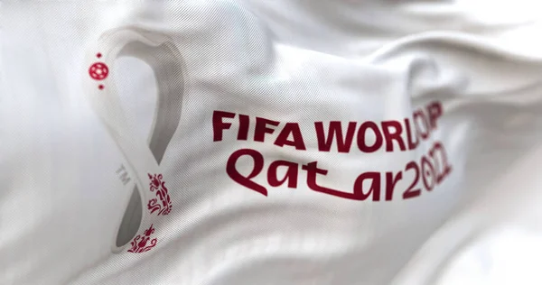 Мбаппе Октябрь 2022 Года Белый Флаг Чемпионата Мира Футболу Катар — стоковое фото