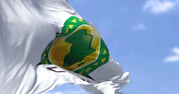Kairo Marraskuu 2022 Lippu Jonka Caf Logo Vilkuttaa Tuulessa Caf — kuvapankkivalokuva