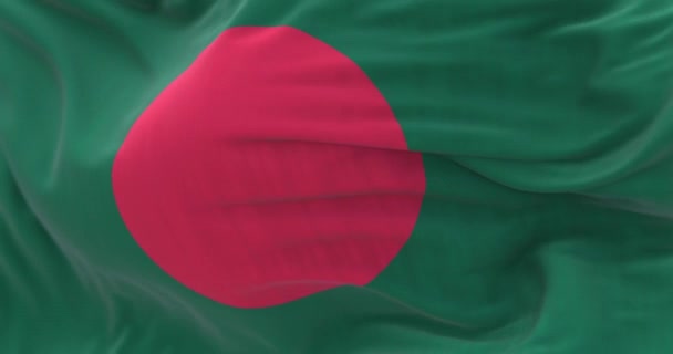Bandera Nacional Bangladesh Ondeando República Popular Bangladesh País Del Sur — Vídeos de Stock