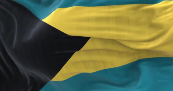 Bandiera Nazionale Delle Bahamas Sventola Commonwealth Delle Bahamas Uno Stato — Video Stock