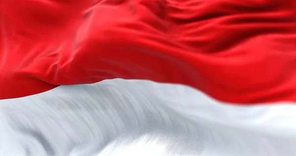 Indonesia National Flag Waving Wind Republic Indonesia State Southeast Asia — Stock Photo, Image