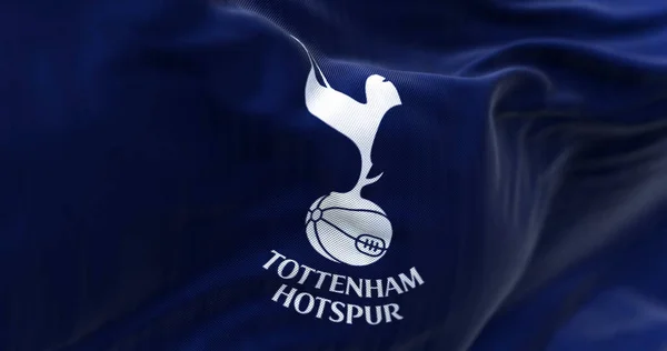 London May 2022 Detail Tottenham Hotspur Flag Waving Illustrative Editorial — Stock Photo, Image