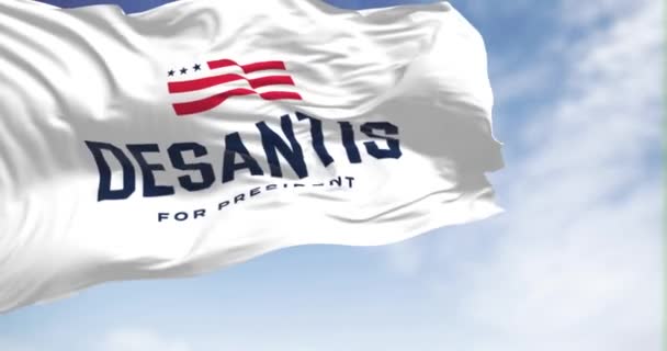 Tallahassee Usa Kwietnia 2023 Ron Desantis 2024 Republikańska Kampania Prezydencka — Wideo stockowe