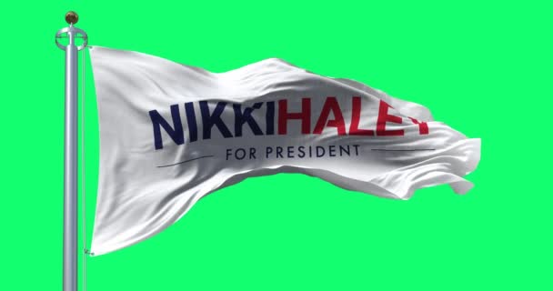 Washington Eua Junho 2023 Nikki Haley 2024 Isolada Uma Tela — Vídeo de Stock