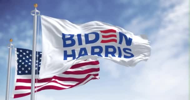 Вашингтон Округ Колумбия Сша Июня 2023 Года Флаг Предвыборной Кампании — стоковое видео