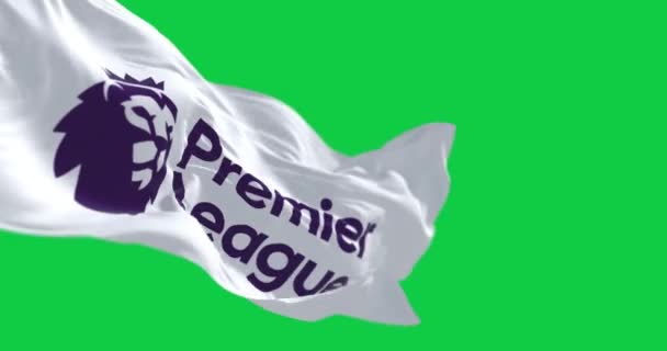 Londres Reino Unido Julio 2023 Bandera Premier League Ondeando Aislada — Vídeos de Stock