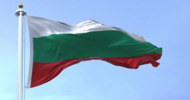 Açık bir günde, Belçika bayrağının yakın çekimi. Üç eşit dikey şerit: siyah, sarı ve kırmızı. Kusursuz 3 boyutlu animasyon. Yavaş çekim döngüsü. Seçici odaklanma. 4k