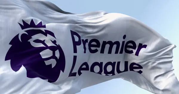 London Großbritannien April 2023 Die Flagge Der Premier League Weht — Stockfoto