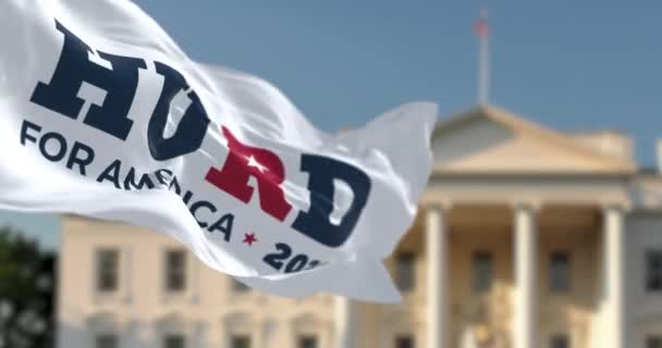 Washington Abd Haziran 2023 William Hurd 2024 Başkanlık Kampanyası Bayrağı — Stok video
