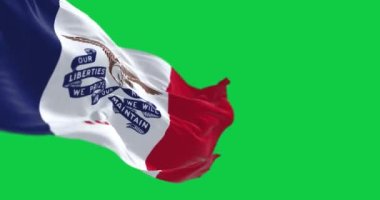 Yeşil ekranda Arjantin bayrağı sallanıyor. Üçlü mavi ve beyaz yatay şeritler, ortada Mayıs Güneşi. Kusursuz 3D canlandırma animasyonu. Krom anahtar. Yavaş çekim döngüsü. 4 bin. Seçici odak