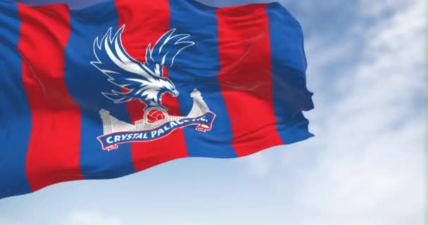 Selhurst Reino Unido Outubro 2023 Bandeira Clube Futebol Crystal Palace — Vídeo de Stock