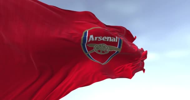 Londýn Velká Británie Října 2023 Detailní Záběr Fotbalového Klubu Arsenal — Stock video