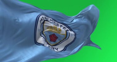 Charleston, ABD, 15 Ekim 2023: Nikki Haley 2024 başkanlık kampanyası bayrağı yeşil ekranda dalgalanıyor. Kusursuz 3D canlandırma animasyonu. Yeşil ekran. Krom anahtar. Yavaş çekim döngüsü. 4K