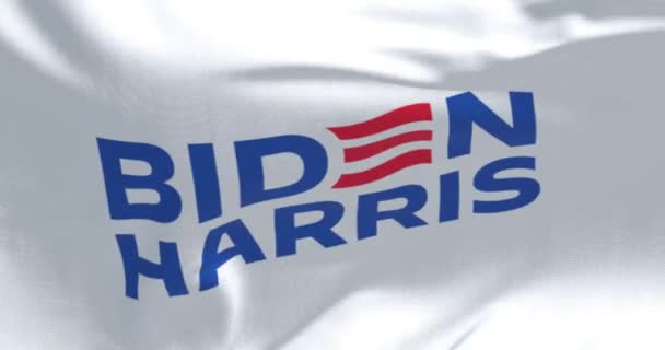 Washington Usa Oktober 2023 Närbild Biden Harris 2024 Presidentval Kampanj — Stockvideo