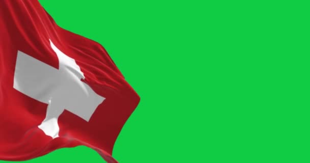 Flagi Portugalii Machające Flagami Unii Europejskiej Zielonym Ekranie Demokracja Polityka — Wideo stockowe