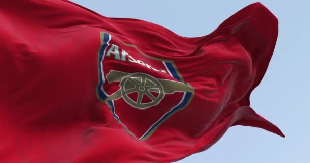 Londýn Velká Británie Října 2023 Detailní Záběr Fotbalového Klubu Arsenal — Stock video