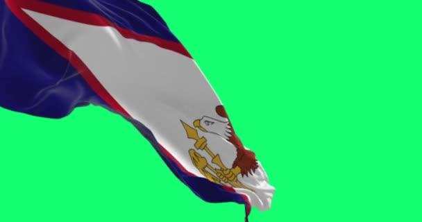 Tennessee Statliga Flagga Viftar Med Den Amerikanska Flaggan Isolerad Grön — Stockvideo