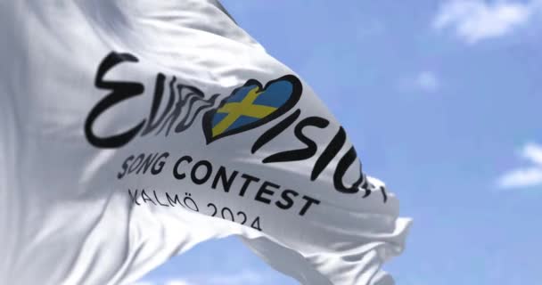 Malmo October 2023 Close Eurovision Song Contest 2024 Wave Clear — 图库视频影像