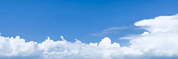 banner background blue sky with white clouds