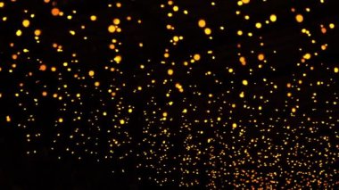 Odaklanamayan sarı bokeh koyu bir arkaplanda