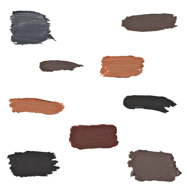 set of brown and black oil stains vector