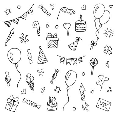 El yapımı doğum günü partisi seti.