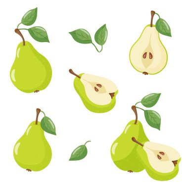 Lezzetli olgun armut yeşili..