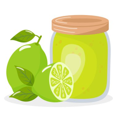 Limon reçeli kavanozu.