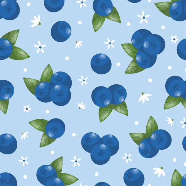 Mavi arka planda kusursuz yaban mersini deseni.