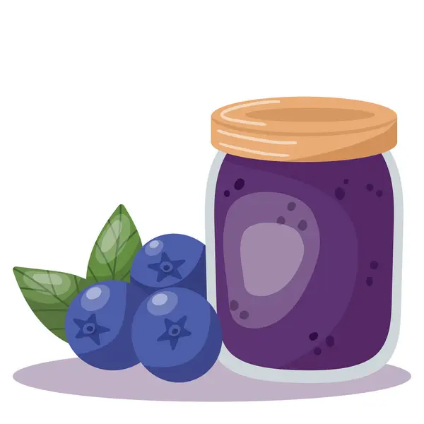 Armutlu yabanmersini reçeli kavanozu.