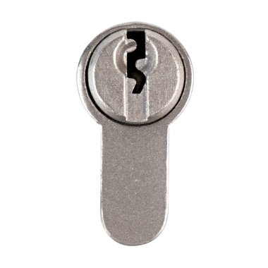 Beyaz arkaplanda izole edilmiş kalenin metal çekirdeği.