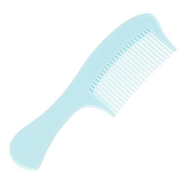 Mavi saç tarağı izole üzerinde beyaz arka plan.
