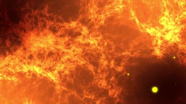 Lava Uitbarsting Smeltend Vuur Een Vulkaan Lava Vulkanische Gassen Ontsnappen — Stockvideo